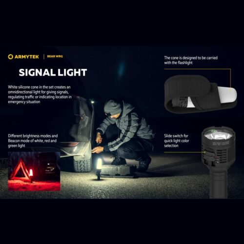 Armytek Bear WRG lanterna felinar lumina alba rosie verde