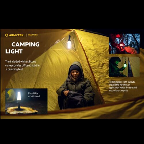 Armytek Bear WRG lanterna felinar lumina alba rosie verde