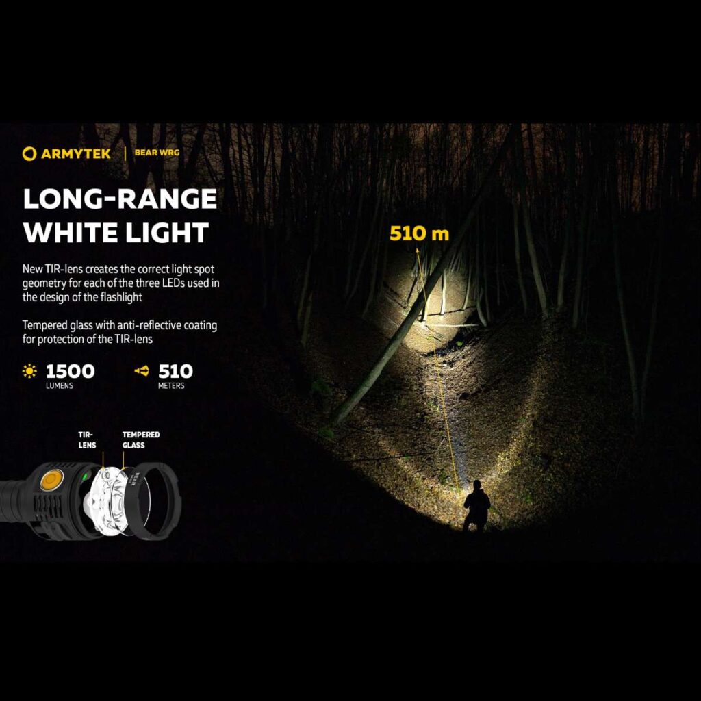 Armytek Bear WRG lanterna felinar lumina alba rosie verde