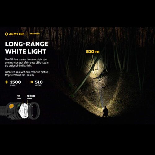 Armytek Bear WRG lanterna felinar lumina alba rosie verde