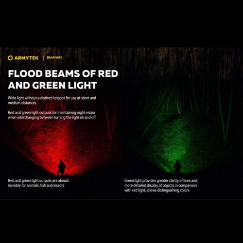 Armytek Bear WRG lanterna felinar lumina alba rosie verde