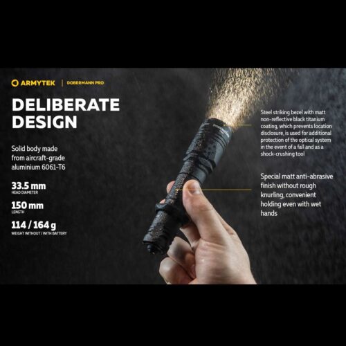 Armytek Dobermann Pro lanterna tactica cu incarcare magnetica