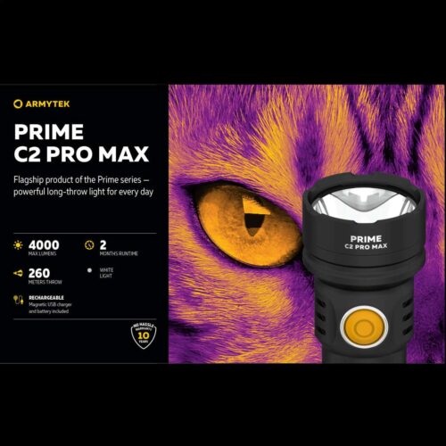 Armytek Prime C2 Pro Max lanterna puternica cu incarcare magnetica