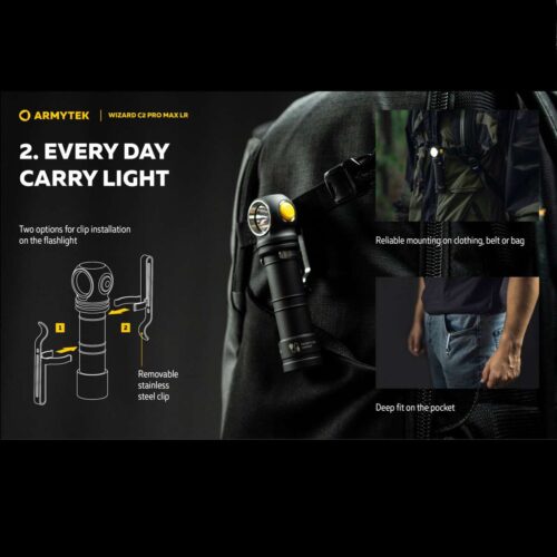 Armytek Wizard C2 Pro LR lanterna frontala magnetica puternica