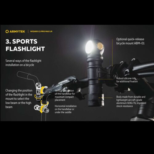 Armytek Wizard C2 Pro LR lanterna frontala magnetica puternica