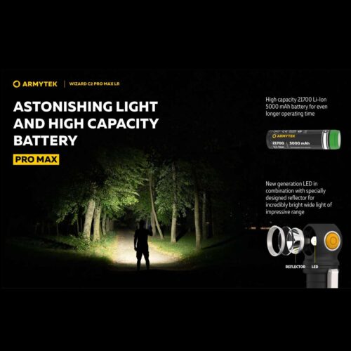 Armytek Wizard C2 Pro LR lanterna frontala magnetica puternica