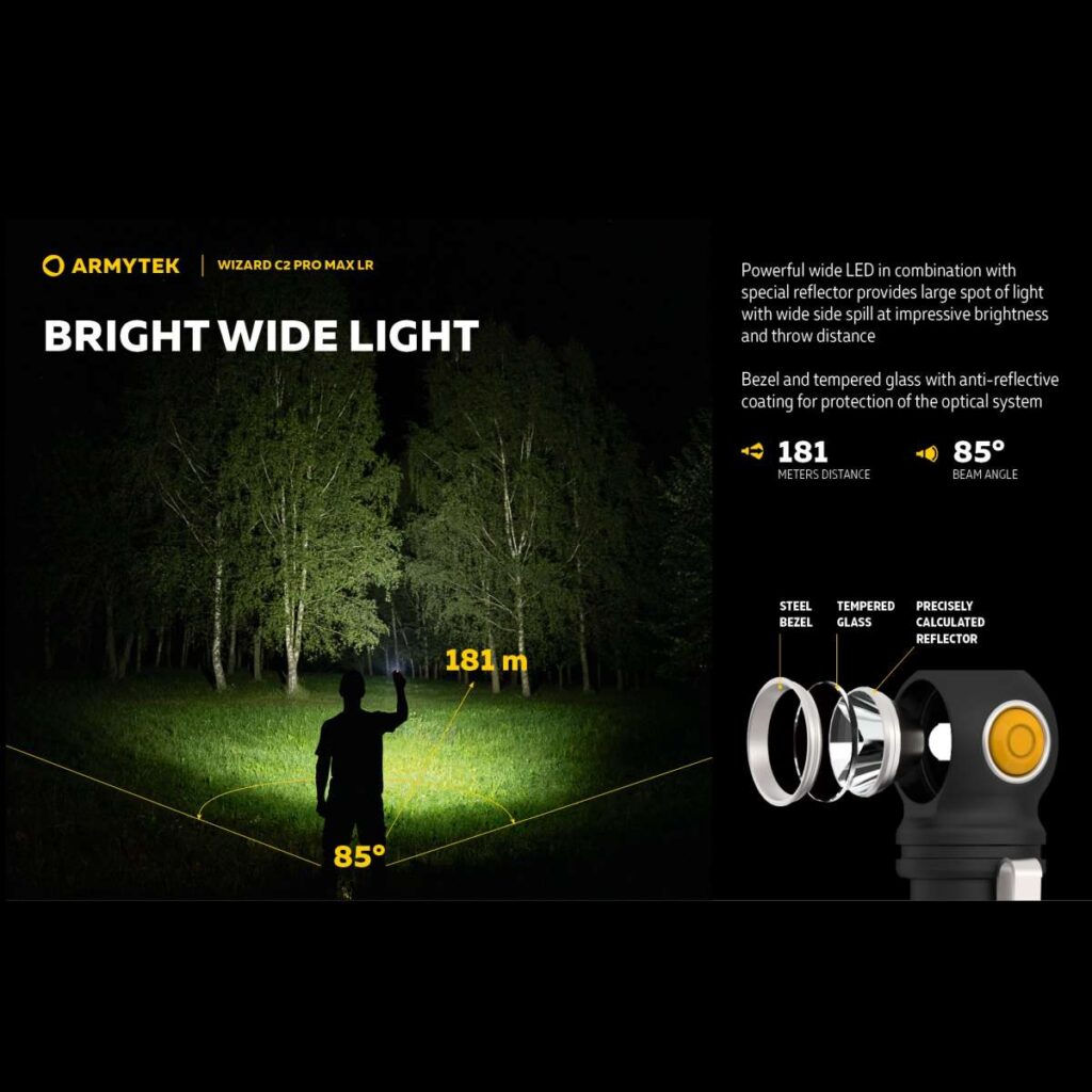 Armytek Wizard C2 Pro LR lanterna frontala magnetica puternica