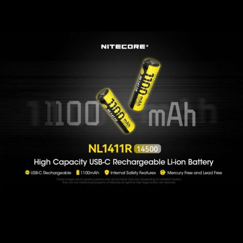 Nitecore NL1411R acumulator 14500 de 1100 mAh cu port USB