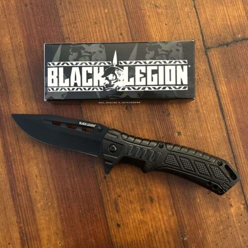 United Cutlery Black Legion briceag de supravietuire, cu amnar si fluier