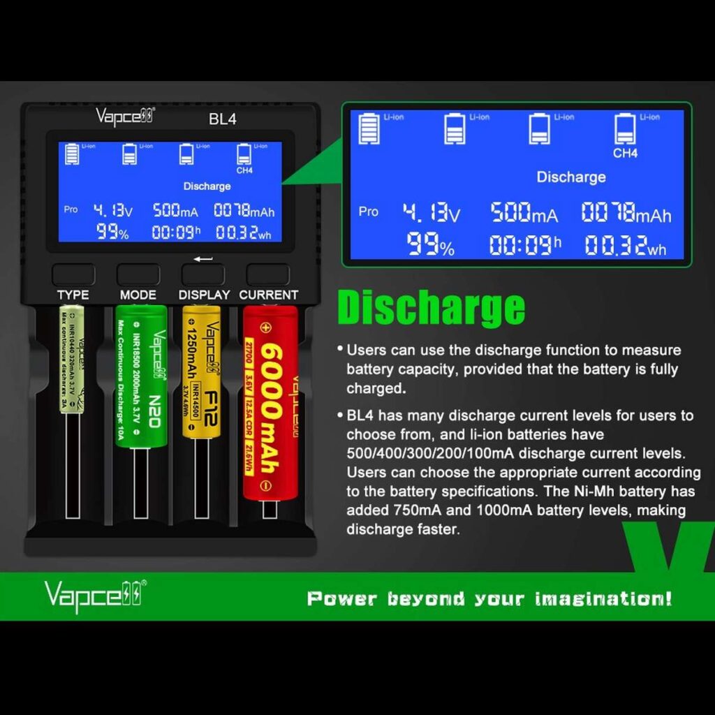 Vapcell BL4 incarcator universal cu 4 porturi 4A