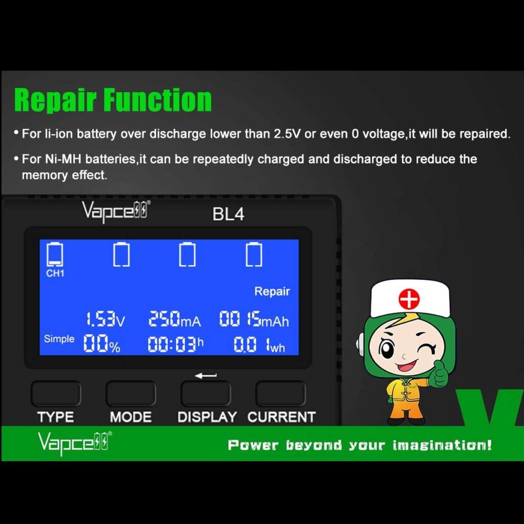 Vapcell BL4 incarcator universal cu 4 porturi 4A