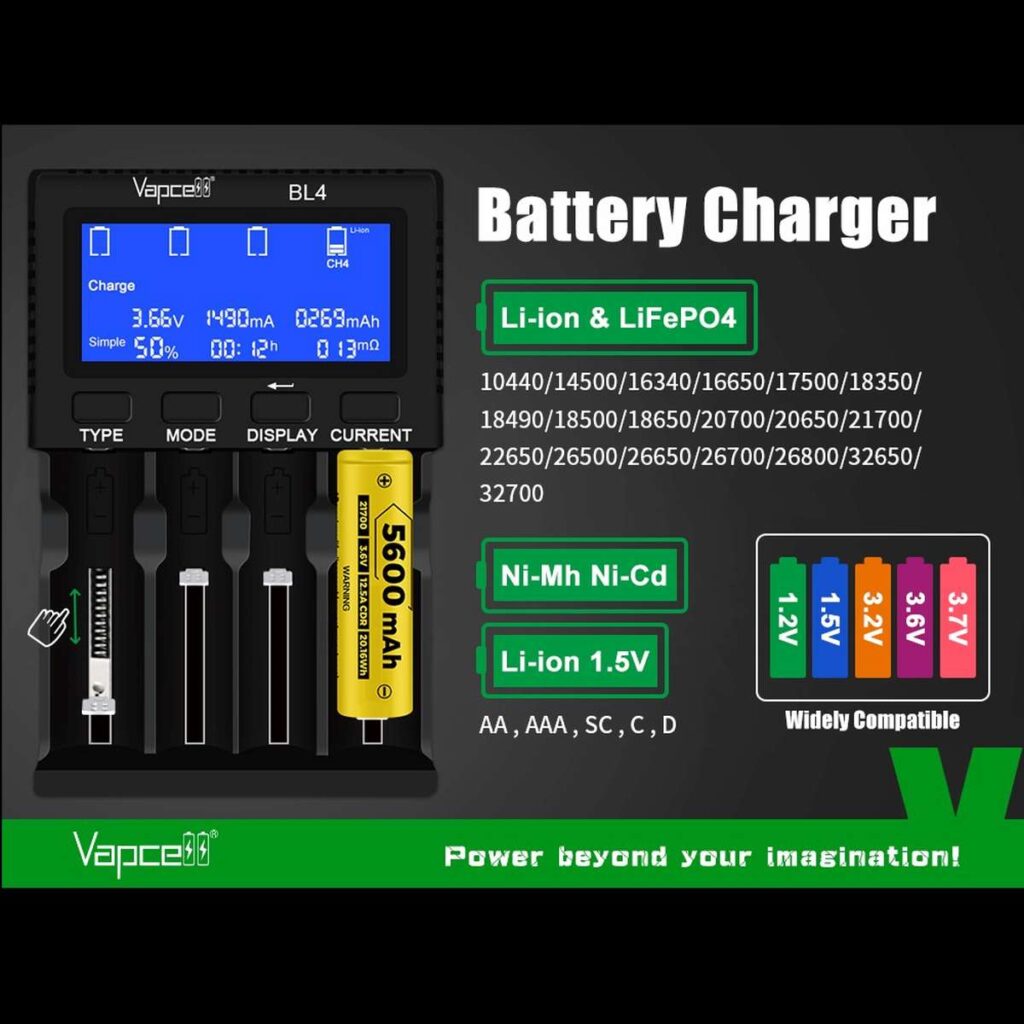 Vapcell BL4 incarcator universal cu 4 porturi 4A
