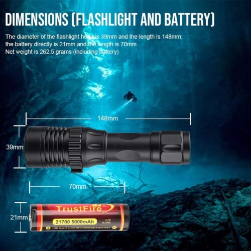 TrustFire DF007 lanterna subacvatica si de uz general
