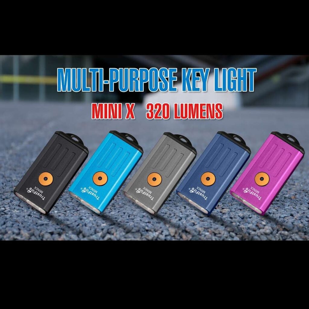TrustFire Mini X lanterna breloc cu lumina alba si ultravioleta UV