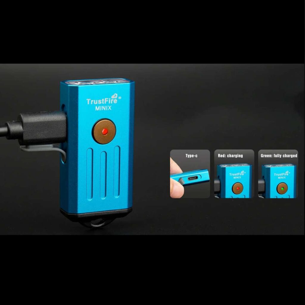 TrustFire Mini X lanterna breloc cu lumina alba si ultravioleta UV