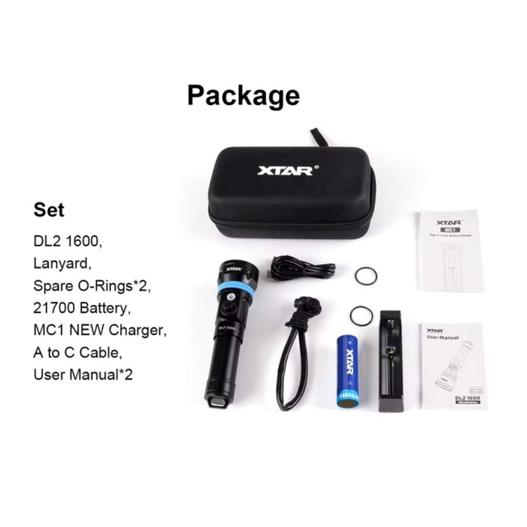 Xtar DL2 lanterna subacvatica si de uz general cu indicator laser