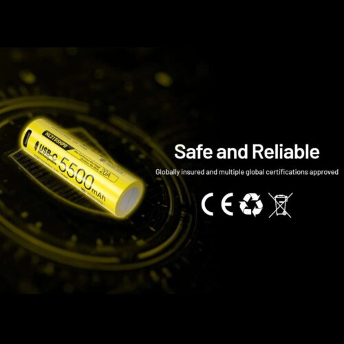 Nitecore NL2155HPR acumulator 21700 de 5500 mAh cu port USB