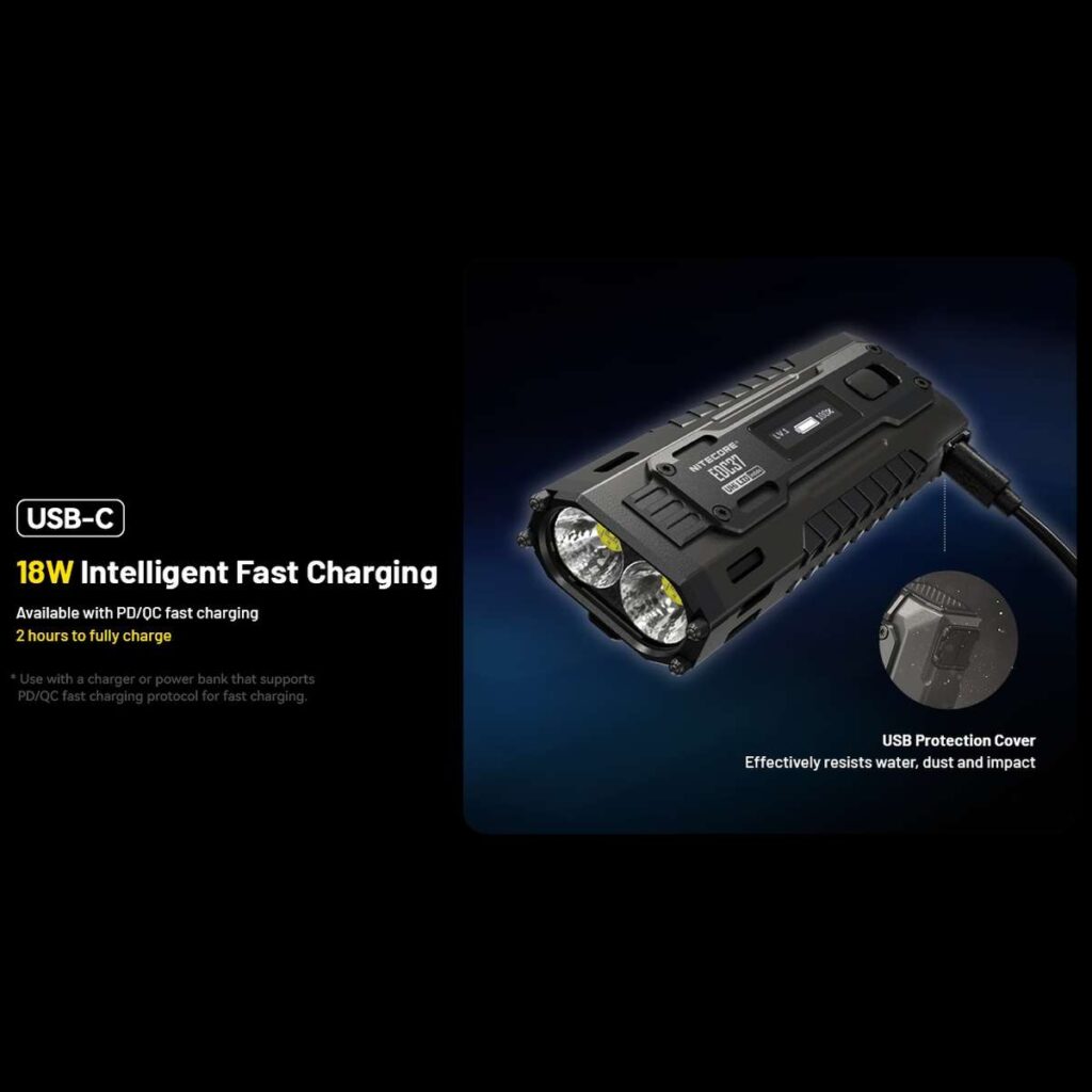 Nitecore EDC37 lanterna puternica cu afisaj OLED