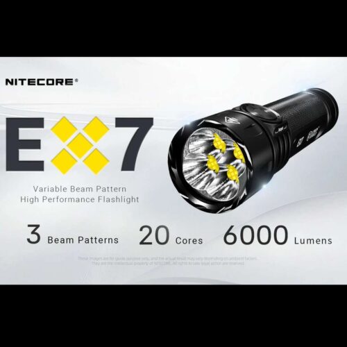 Nitecore EX7 lanterna puternica, fascicul cu focalizare electronica