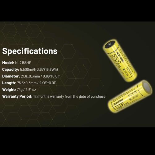 Nitecore NL2155HP acumulator 21700 de 5500 mAh