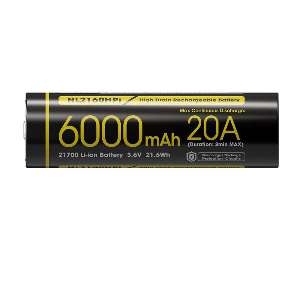 Nitecore NL2160HPi acumulator 21700 de 6000 mAh, poli dubli