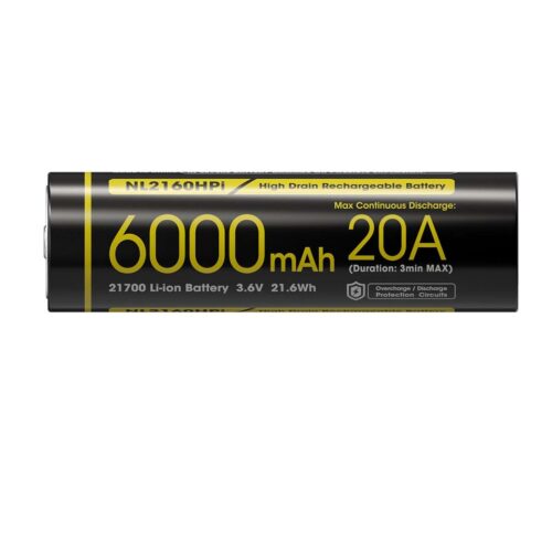 Nitecore NL2160HPi acumulator 21700 de 6000 mAh, poli dubli