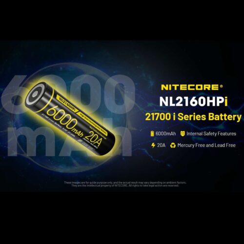 Nitecore NL2160HPi acumulator 21700 de 6000 mAh, poli dubli