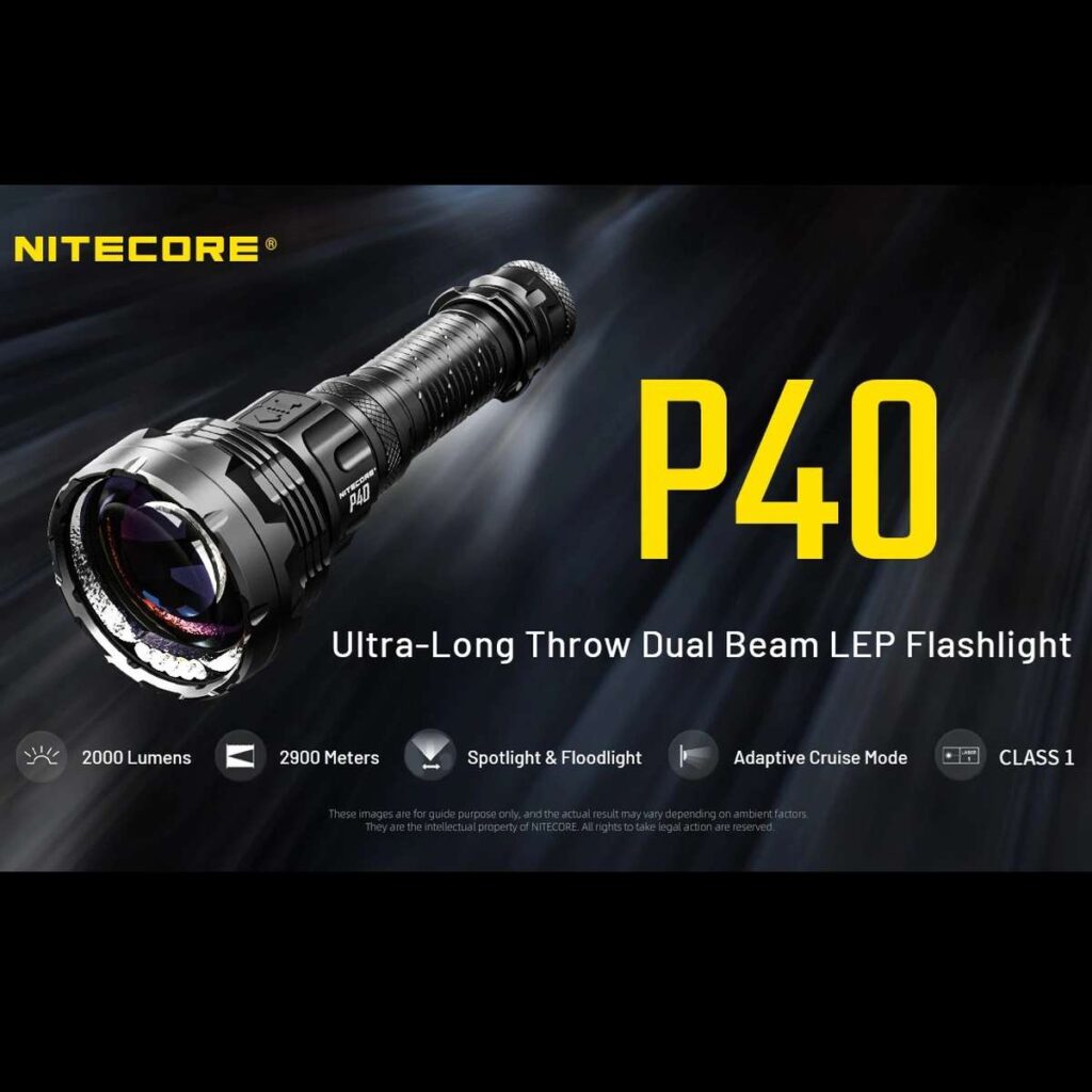 Nitecore P40 lanterna laser LEP fascicul 2900 m