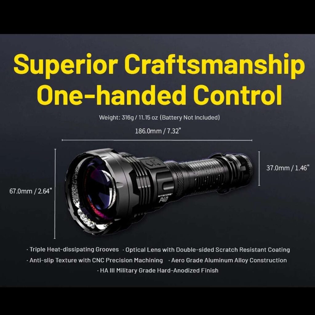 Nitecore P40 lanterna laser LEP fascicul 2900 m