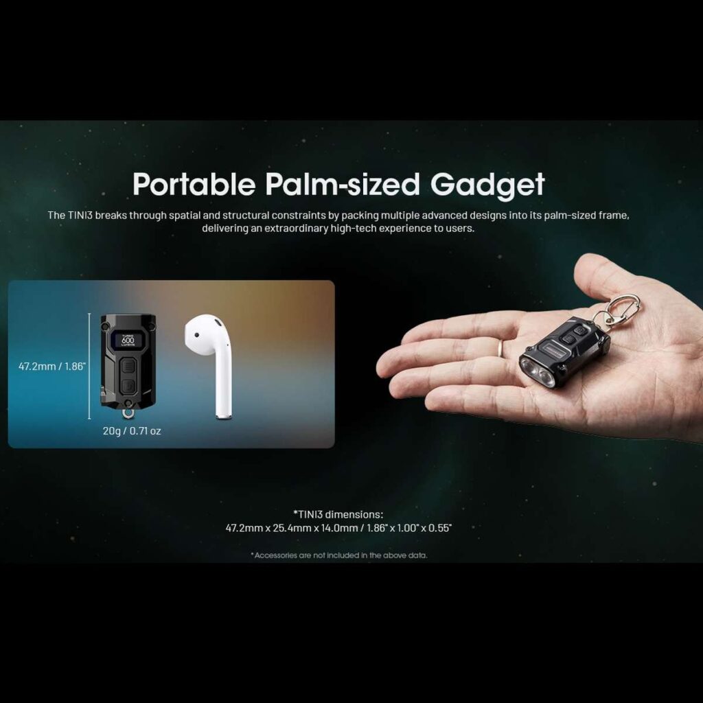 Nitecore TINI3 lanterna breloc cu afisaj OLED