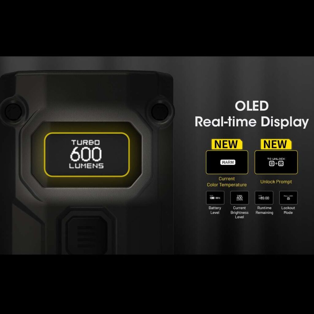 Nitecore TINI3 lanterna breloc cu afisaj OLED