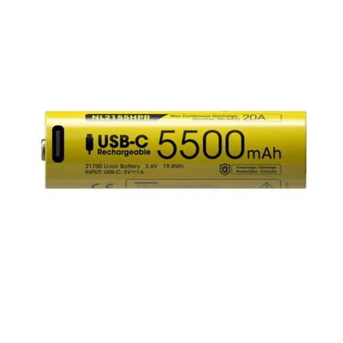Nitecore NL2155HPR acumulator 21700 de 5500 mAh cu port USB