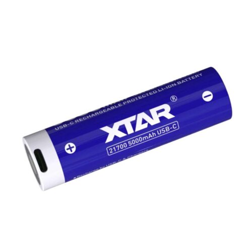 Xtar acumulator 21700 USB-C de 5000 mAh, 800 de cicluri
