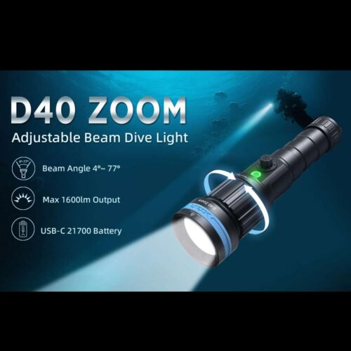 Xtar D40 Zoom lanterna subacvatica cu fascicul cu focalizare