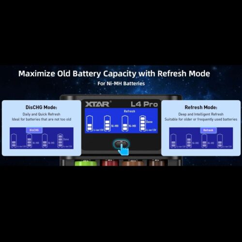Xtar L4 Pro incarcator cu 4 porturi pentru acumulatori AA si AAA