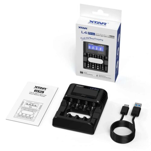 Xtar L4 Pro incarcator cu 4 porturi pentru acumulatori AA si AAA