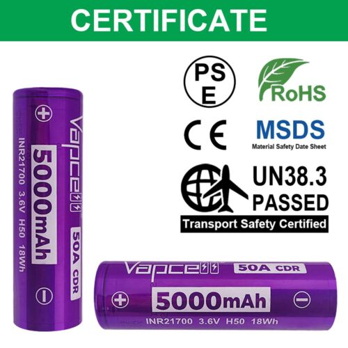 Vapcell H50 acumulator 21700 de 5000 mAh intensitate extrema