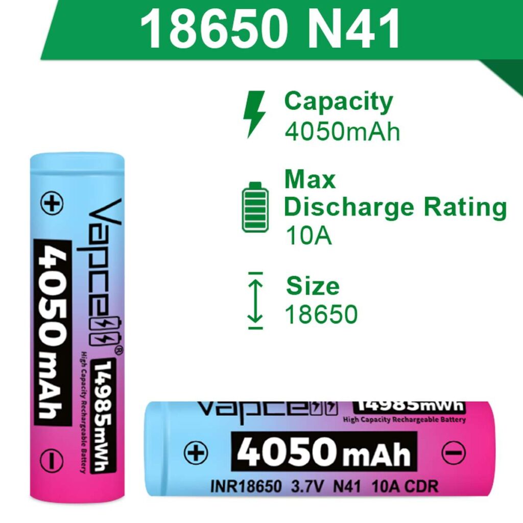 Vapcell N41 acumulator 18650 de 4050 mAh