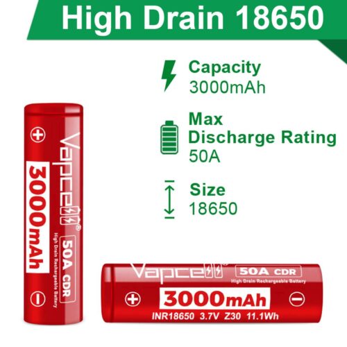 Vapcell Z30 acumulator 18650 de 3000 mAh intensitate extrema