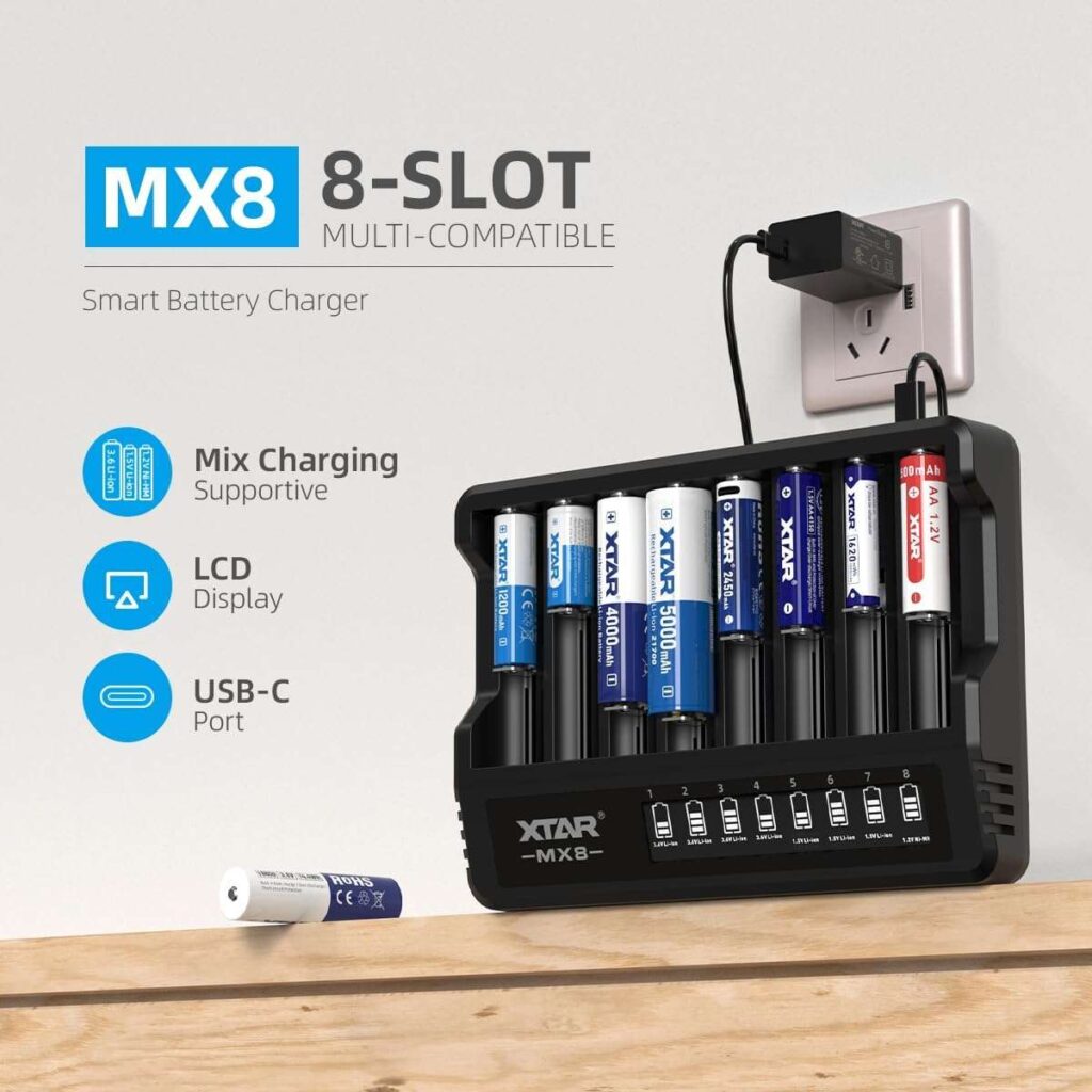 Xtar MX8 Set incarcator la priza cu 8 porturi