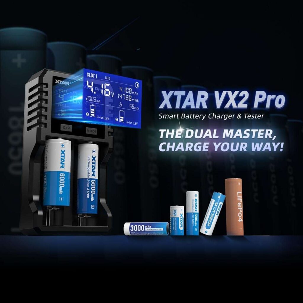 Xtar VX2 Pro incarcator universal la priza cu 2 porturi