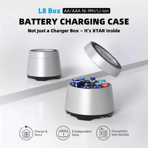 Xtar L8 Box incarcator cu 8 porturi pentru acumulatori AA si AAA