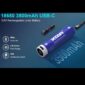 Xtar acumulator 18650 USB-C de 3500 mAh, 500 de cicluri