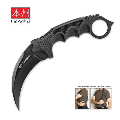 United Cutlery Honshu Black cutit karambit pentru purtat ascuns