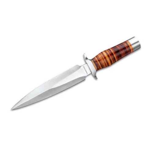 United Cutlery Timber Wolf Fighter cutit cu doua taisuri teaca piele