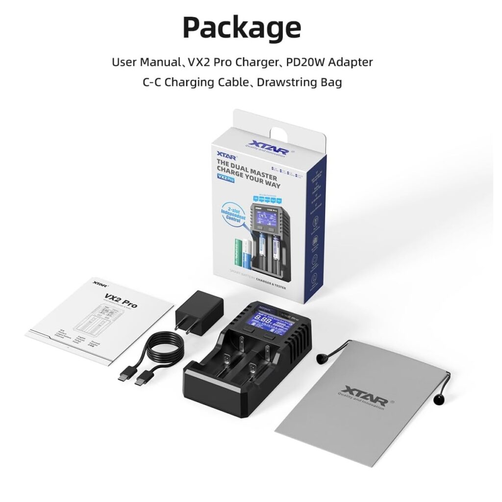 Xtar VX2 Pro incarcator universal la priza cu 2 porturi