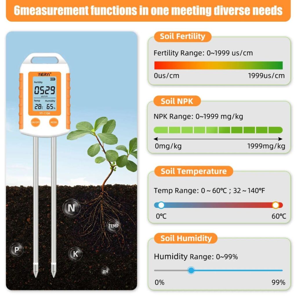 Creotech YY-1104 aparat NPK termometru si umidometru de sol