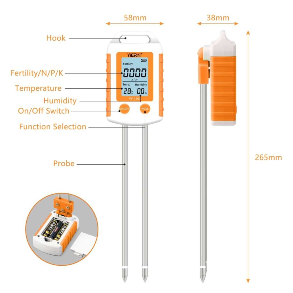 Creotech YY-1104 aparat NPK termometru si umidometru de sol
