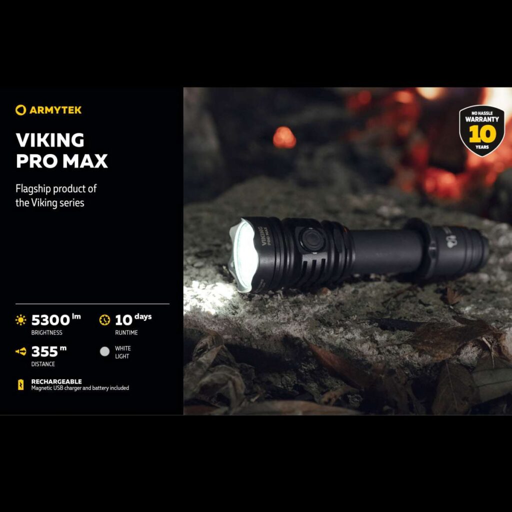 Armytek Viking Pro Max lanterna tactica cu incarcare magnetica