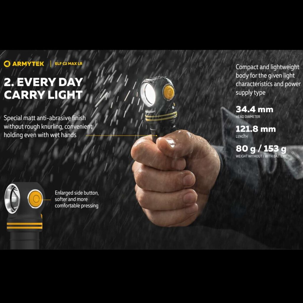 Armytek Elf C2 Max LR lanterna frontala magnetica puternica